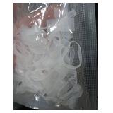 ONLYKXY Silicone Cable Ties 0.78 inch/20 mm Diameter Flat Rubber Bands Elastic Bands Supplies Reusable Rubber Rings Thick Rubber Bands for School Home or Office Elasticity Coil Ring (Clear)