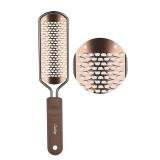Foot File Foot Scrubber Pedicure - Callus Remover for Feet Easkep Professional Grater Rasp Foot Scraper Corns Callous Removers Cracked Dead Skin Remover for Dry and Wet Feet (Golden)