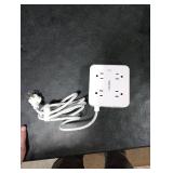 Surge Protector Power Strip - CHCORE 5Ft Braided Extension Cord with 8 Outlets with 4 USB (2 USB C) Charging Ports, Flat Plug Multi Plug Outlet Extender Charging Station for Home Office, ETL, White