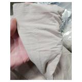 Bedsure 100% Washed Cotton Duvet Cover Cal King - Oatmeal Minimalist Cotton Duvet Cover Linen Like for All Seasons - GentleSoft Plain Simple Bedding (Oatmeal, California King, 104x98)