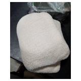 Snuggle Sac Buttery Ivory Bedding Blankets Twin Size 60x80, Super Soft Blankets Warm Cozy Knit Fuzzy Plush Blanket for Sofa, Bed, Living Room, Heather Ivory, 60x80 inches