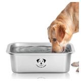Stainless Steel Dog Bowls for Large Dogs, High Capacity Metal Dog Food Bowls, Food and Water Bowl for Large, X-Large, and Big Dogs 2.65 Gallons