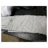 sancua Round Tablecloth - 108 Inch - Water Resistant Spill Proof Washable Polyester Table Cloth Decorative Fabric Table Cover for Dining Tables, Buffet Parties and Camping, Silver Grey