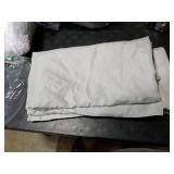 sancua Round Tablecloth - 108 Inch - Water Resistant Spill Proof Washable Polyester Table Cloth Decorative Fabric Table Cover for Dining Tables, Buffet Parties and Camping, Silver Grey