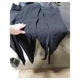 2 Pairs Medical Compression Pantyhose for Women, 20-30mmHg Graduated Support Tight Pants, Opaque Footless (Black*2, 4XL)