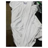 Rinpon Thick 2 in 1 Spandex Table Skirt and Cover 8ft, Rectangle Fitted Tablecloth with Pleated Skirt, Wrinkle Free Rectangular Table Cloth for Banquets and Vendor Event (White, 96*30*29)