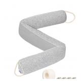 TORRAMI Under Door Draft Stoppers 32 Inch, Heavy Triangle Stop Draft Block Cold Air/Wind/Breeze Noise Blocker Door Sweeps Weather Stripping Bottom Seal Light Gray