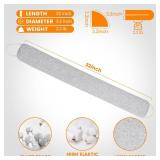 TORRAMI Under Door Draft Stoppers 32 Inch, Heavy Triangle Stop Draft Block Cold Air/Wind/Breeze Noise Blocker Door Sweeps Weather Stripping Bottom Seal Light Gray