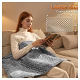 King Size Heating Pad for Back Pain 32x24 Extra Large Electric Heating Pad for Period Cramps Relief & Body Neck Shoulder Auto Shut Off Heat Pad Temperature Settings Machine Washable Gray NEEDS WAS