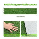 ZHOUXITU Artificial Grass Table Runner, 13 x 60 in Turf Table Runner - Realistic Faux Grass Runner for Golf Party, Wedding, Baby Shower, Indoor Outdoor Decor