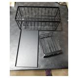 Cisily Sink Caddy Sponge Holder for Kitchen with Brush Holder and Stainless Steel Self Drain Tray, Rustproof Kitchen Sink Organizer for Sponge, Soap Dispenser Storage Accessories