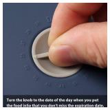 Replacement Lids for Pyrex 7211-PC 6 Cup Rectangle, Silicone Storage Cover Lid for Glass Bowl 2 Pack with Date Mark Dark blue