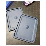 Replacement Lids for Pyrex 7211-PC 6 Cup Rectangle, Silicone Storage Cover Lid for Glass Bowl 2 Pack with Date Mark Dark blue