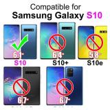 Salanheo Case Wallet for Samsung Galaxy S10, with [3 Card Slots], Kickstand Magnetic Closure PU Leather Shockproof Protective Flip Cover 6.1, Peach Blossom