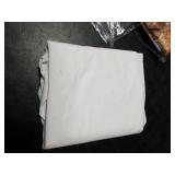 MRJ 70 Inch Round White Tablecloth Stain and Wrinkle Resistant Washable Polyester Table Cloth for Restaurant Hotel Wedding