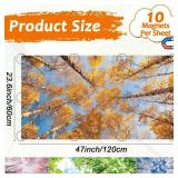 4 Pcs Fluorescent Light Covers with 40 Magnets Decorative for Classroom Ceiling Light 4 x 2 Feet Magnetic Light Covers Filter Easy Install for Office Hospitals & Home Drop Ceiling Supplies (Season)