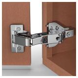 Chibery 2 Pack 165 Degree Lazy Susan Hinge, Face Frame, CLIP ON Plate for Easy Installation, Soft Close Multi-pivot Concealed hardware for Corner Kitchen Cabinet, Cupboard Folded, Folden Door, Closets