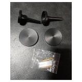 Shonmogar Curtain Tiebacks 2 Pack Curtain Holdbacks Zinc Alloy Curtain Tiebacks Wall Mounted with Screws, Decorative Curtain Holders for Drapes Stylish Black Curtain Tieback Hooks for Home Office