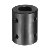 uxcell Shaft Coupling, 3/4 Bore 1-1/2 OD 2 Length Black Oxide Plated ASTM1045 Steel Rigid Coupling for 3D Printers Motor Wheel(4 Set Screws)