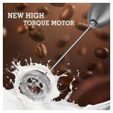 SIMPLETaste Milk Frother Handheld Battery Operated Electric Foam Maker, Drink Mixer with Stainless Steel Whisk and Stand for Cappuccino, Bulletproof Coffee, Latte
