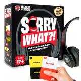 Sorry What Game - Uncensored Lip Reading Party Games for Adults - Based On The Headphone Challenge TikTok Trend - 2+ Players 40,000 Funny Phrase Combos - Adult Games for Game Night (Ages 17+)