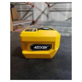 Azocek 220W Power Inverter Compatible with Dewalt 20V Battery(Battery not Included), DC 20V to AC 110V, 2 USB Ports & 1 Type-C Fast Charging, 400LM LED Work Light