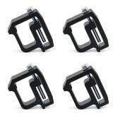 MXSAG New Pack of 4 Heavy Duty Aluminum Alloy Black Truck Bed Cap Mounting Clamps Fit Chevy/GMC/Dodge/Toyota/Ford/Nissan & More Pickup, No Drill Bolt-On Clips for Tonneau Cover Camper Topper Shell