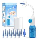 Ear Wax Removal Kit, Ear Cleaning Kits Manual Safe Ear Irrigation Flushing System, Effective Ear Cleaner Earwax Removal Kit, Ear Wax Removal Tool with Ear Basin and Ear Tips