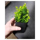 Der Rose 6 Pack Fake Plants Small Artificial Plants in Black Pots for Home Office Desk Bathroom Aesthetic Farmhouse Room Decor Indoor