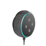 WIDEPLORE Echo Dot Wall Mount Holder for 3rd Generation, Built-in Cable Management Space-Saving Accessories for Dot(3rd Gen) Smart Speakers, with Sticking Tape and Drill Nail-Black