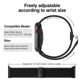 Braided Stretchy Band Compatible with Apple Watch Bands 38mm 40mm 41mm 42mm 44mm 45mm 46mm 49mm Women Men, Soft Nylon Solo Loop Magnetic Sport Strap for iWatch Series 11 10 9 8 7 6 5 4 3 2 1 SE Ultra