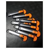 REXBETI 12-Pack Utility Knife, Retractable Box Cutter for Cartons, Cardboard and Boxes, 18mm Wider Razor Sharp Blade, Smooth Mechanism, Perfect for Office and Home use