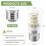 MIFLUS Appliance Bulb 5304511738/Refrigerator Li.GHT Bulb/Light Bu.lb Kei D34l E26/E27 3.5W 5000K (85V-265V Warm Light) Refrigerator Led Light Bulb-2Packs
