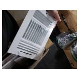 6 Pcs 10x6 Inch Ceiling Vent Register for Home, White 3 Way Sidewall Solid Steel Wall Air Vent Registers AC Ceiling Vent Return Covers, Interior Size 10 x 6 Inch