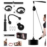 Mikolo Fitness LAT and Lift Pulley System, Dual Cable Machine(70