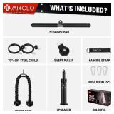 Mikolo Fitness LAT and Lift Pulley System, Dual Cable Machine(70