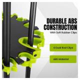 Hikeen Fishing Rod Holder, Fishing Pole Holders for Garage, Rod Rack Holds Up to 20 Rods with Rolling Wheels, Fishing Gear Equipment Storage Organizer, Fishing Gifts for Men