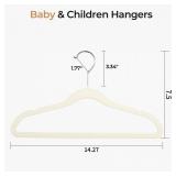 GoodtoU Kids Hangers Velvet 50 Pack 14 - Kids Felt Hangers Non Slip Toddler Hanger Childrens Hanger for Kid