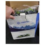 AirsFish 49-Inch 2-Person Snow Tube Inflatable (450 lbs Capacity) - Heavy Duty 0.75mm Freeze-Resistant PVC with Reinforced Tow Leash & Deep Cushioned Seat - Winter Outdoor Sled