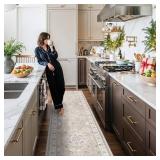 Hallway Washable Runner Rug - 3x10 Kitchen Rugs Entryway Rug Runner Vintage Soft Floor Mat Non Slip Indoor Farmhouse Carpet for Bathroom Living Room Bedroom (3 X 10, Beige)