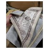 Hallway Washable Runner Rug - 3x10 Kitchen Rugs Entryway Rug Runner Vintage Soft Floor Mat Non Slip Indoor Farmhouse Carpet for Bathroom Living Room Bedroom (3 X 10, Beige)