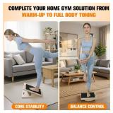 2-in-1 Professional Wooden Balance Board & Slant Board,Free Pilates Accessories Beginner Home Workout Set with Adjustable Incline Board and Calf Stretcher,Stretch Board for Knees Ankle Heel Feet Leg.