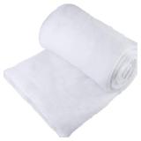 Snow Blanket for Christmas Decorations - 94 x 31 Inch Large Artificial Snow Blanket for Christmas Village Displays, White Winter DÃ©cor - Thick Fluffy Faux Snow Backdrop Xmas Party Christmas Tree Ba