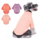 GYALAPERI Dog Sweater, 3 Pack Dog Sweaters for Small Dogs Girl Boy, Ultra Soft Warm Puppy Clothes Dog Coat for Winter (Rose+Lt Pink+Lt Purple, X-Large) - Retail: $17