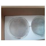 DAMAGE ON ONE SEE PHOTOD Gusto Nostro White Marble Wine Chiller for Glass and Stainless Steel Tumbler Set of 2 - Freezable Wine Glass Chiller Holder - Cool Set of Chillers and Stemless Metal Wine Tumb