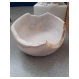 DAMAGE ON ONE SEE PHOTOD Gusto Nostro White Marble Wine Chiller for Glass and Stainless Steel Tumbler Set of 2 - Freezable Wine Glass Chiller Holder - Cool Set of Chillers and Stemless Metal Wine Tumb