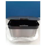 DOES NOT STAY CLOSED Dullrout Compost Bin for Countertop, Compost Bucket Indoor Sealed, Food Waste Caddy, 1.13 Gallon Kitchen Compost Container with Lid, Compact and Easy Clean, Black Matte - Retail: 