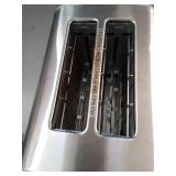 Appears Pre Owned, Sold As Is BELLA 2 Slice Toaster, Quick & Even Results Every Time, Wide Slots Fit Any Size Bread Like Bagels or Texas Toast, Drop-Down Crumb Tray for Easy Clean Up, Stainless Steel 