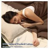 PHF 100% Cotton Waffle Weave Blanket King Size for Bed,Snag Proof Lightweight Breathable Moisture-wicking Throw for Couch,Great for Layering in Cold Weather,Machine Washable,Home Decor Gift-Cappuccino