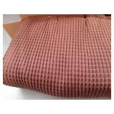 PHF 100% Cotton Waffle Weave Blanket King Size for Bed,Snag Proof Lightweight Breathable Moisture-wicking Throw for Couch,Great for Layering in Cold Weather,Machine Washable,Home Decor Gift-Cappuccino